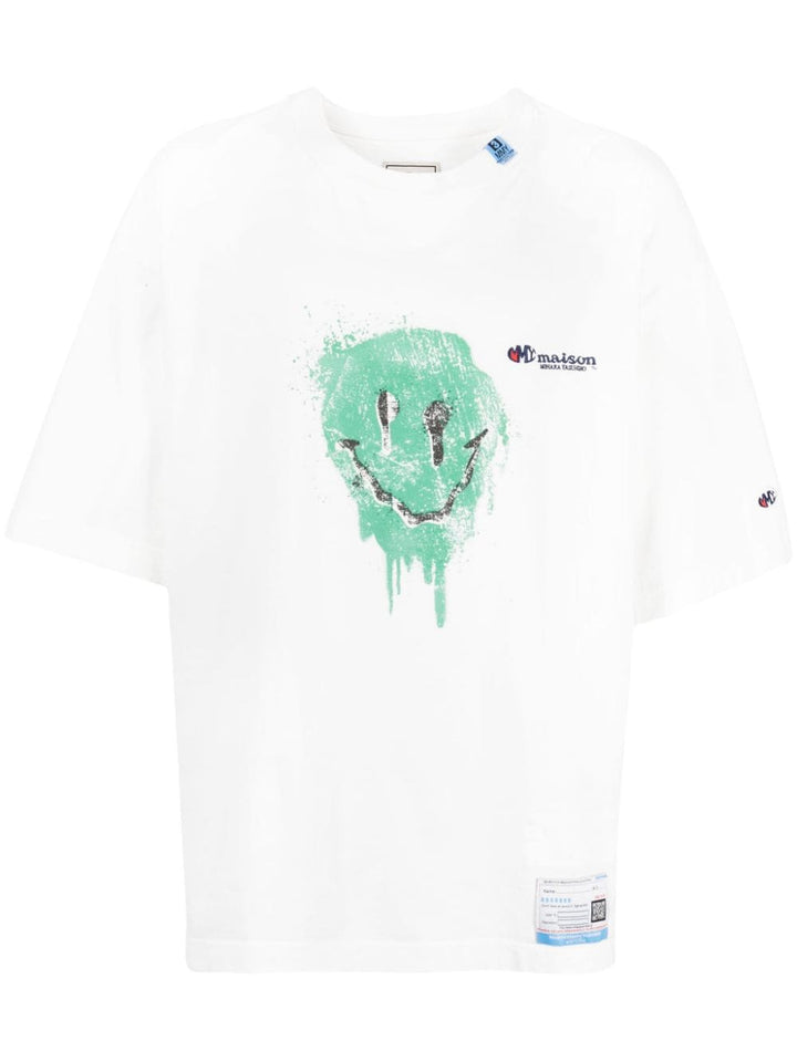Maison Mihara Yasuhiro - T Shirt White Smiley - Lothaire