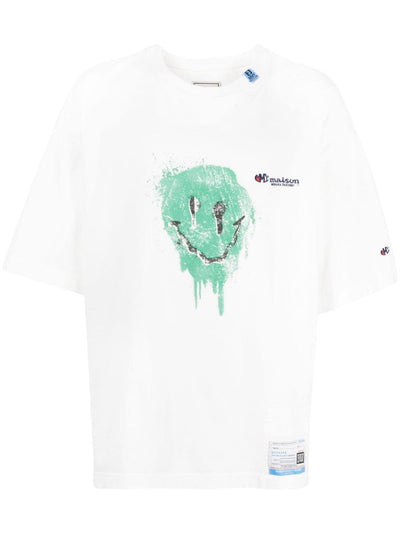 Maison Mihara Yasuhiro - T Shirt White Smiley - Lothaire