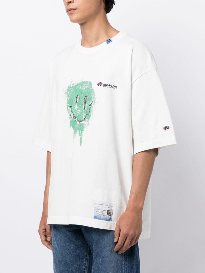 Maison Mihara Yasuhiro - T Shirt White Smiley - Lothaire