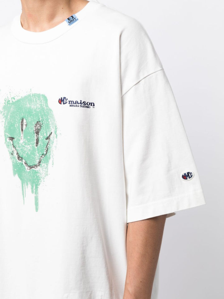 Maison Mihara Yasuhiro - T Shirt White Smiley - Lothaire