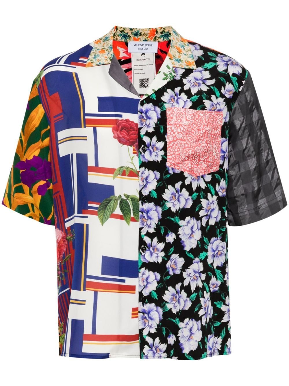 Marine Serre - Chemise Bowling Regenerated Silk Scarves - Lothaire