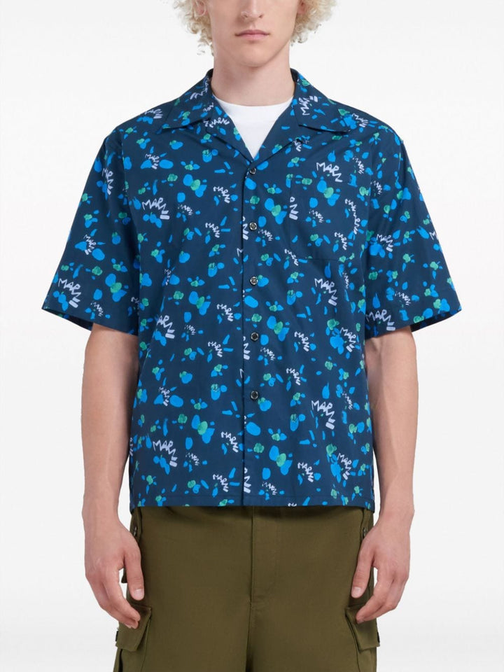Marni - Chemise en coton à imprimé graphique - Lothaire