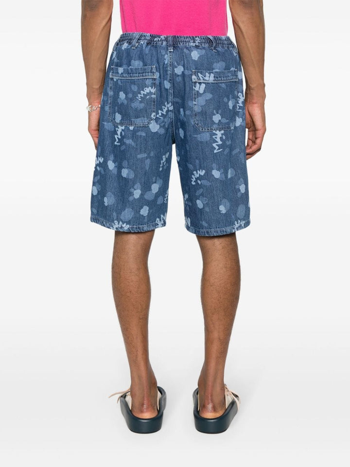 Marni - Short en jean à logo monogrammé - Lothaire