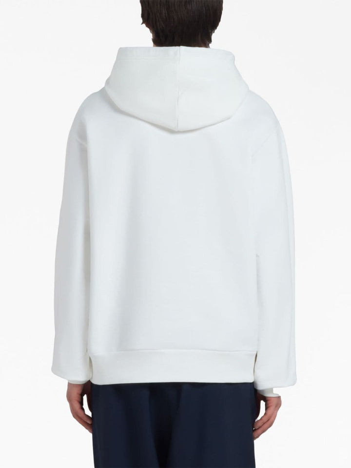 Marni - Sweat à capuche white à logo imprimé - Lothaire
