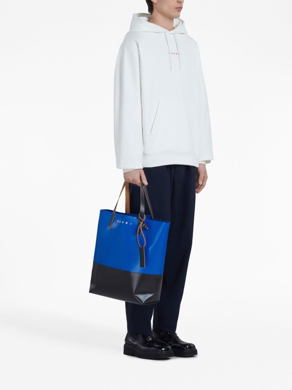 Marni - Sweat à capuche white à logo imprimé - Lothaire