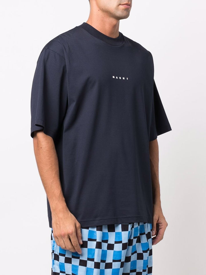 Marni - T-shirt bleu à logo imprimé - Lothaire