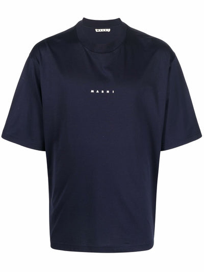 Marni - T-shirt bleu à logo imprimé - Lothaire