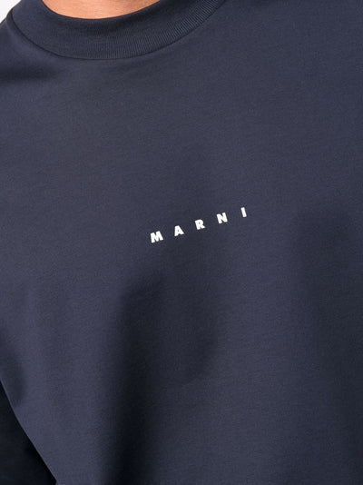Marni - T-shirt bleu à logo imprimé - Lothaire