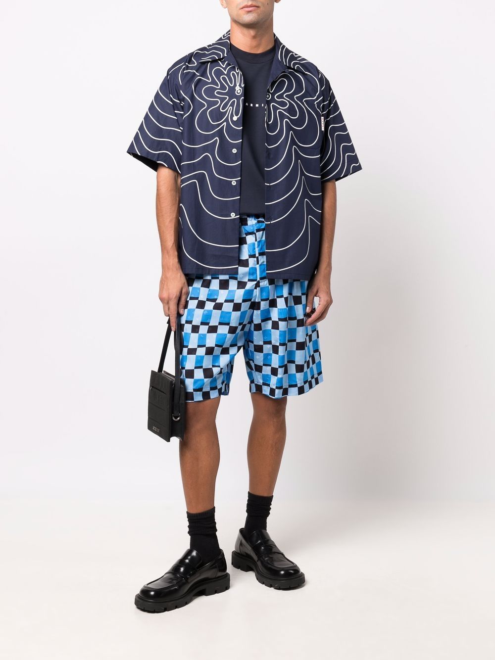 Marni - T-shirt bleu à logo imprimé - Lothaire