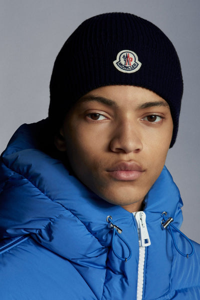 Moncler Bonnet en laine Navy - Lothaire