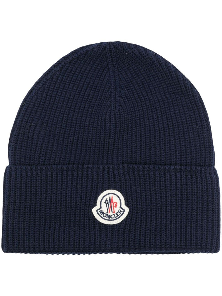 Moncler - Bonnet navy à logo - Lothaire