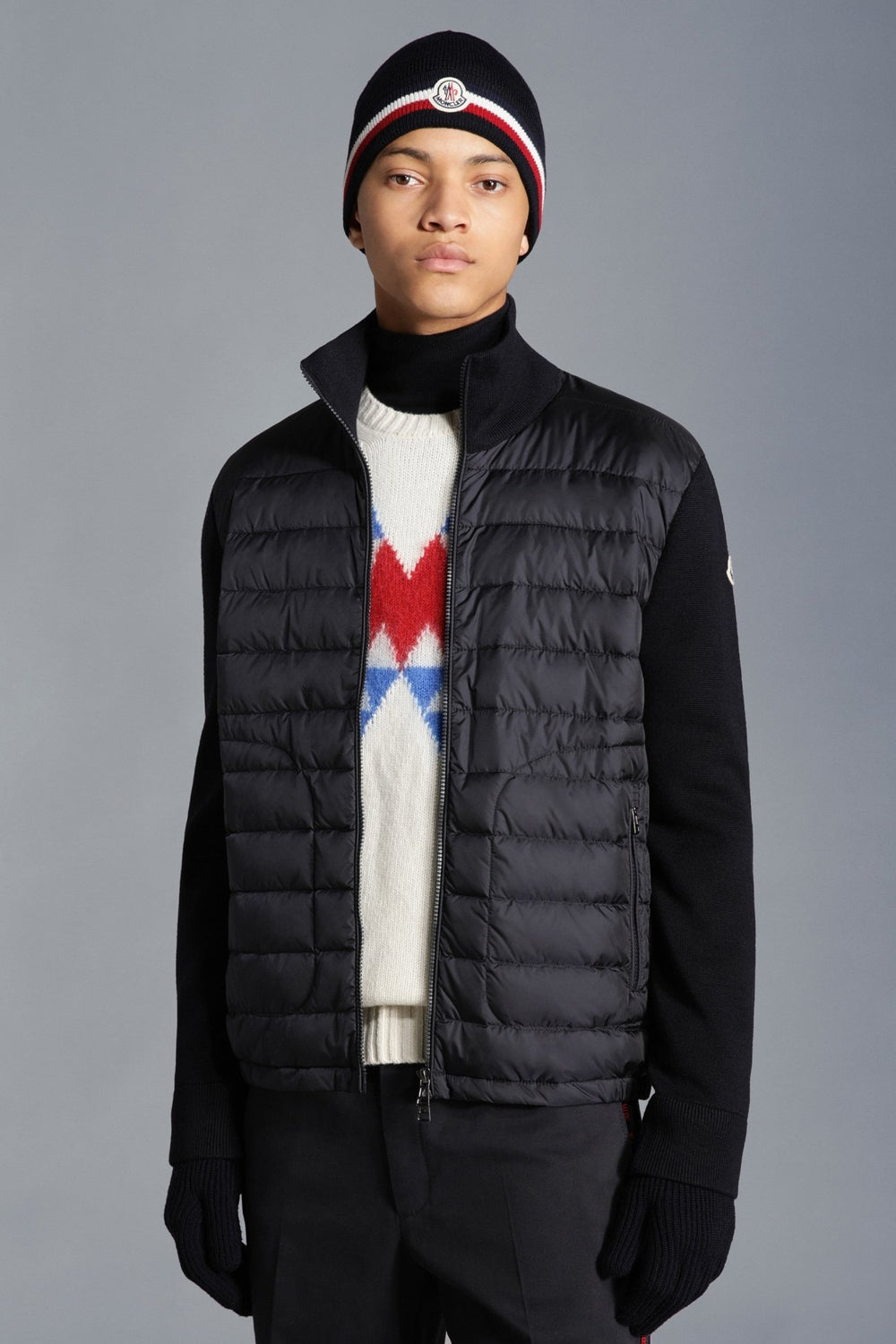 Moncler - Cardigan à capuche matelassé - Lothaire boutiques