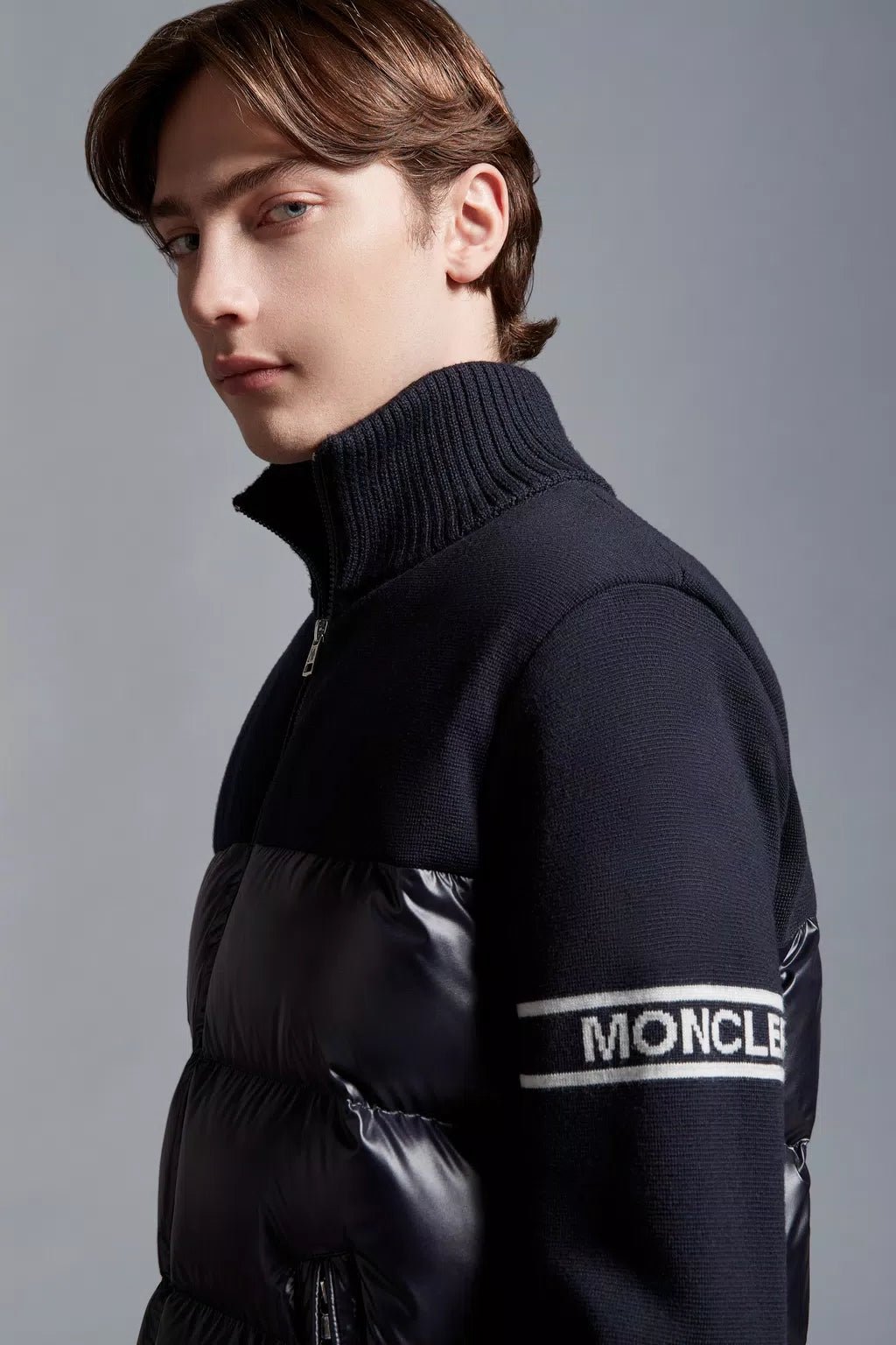 Moncler - Cardigan en laine mélangée matelassé - Lothaire