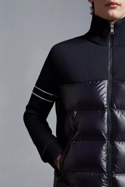 Moncler - Cardigan en laine mélangée matelassé - Lothaire