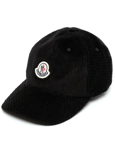 Moncler - Casquette en velours côtelé à patch logo - Lothaire boutiques