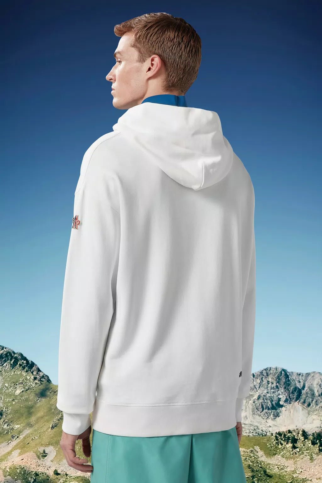 Moncler Grenoble - Sweat à capuche white à logo - Lothaire