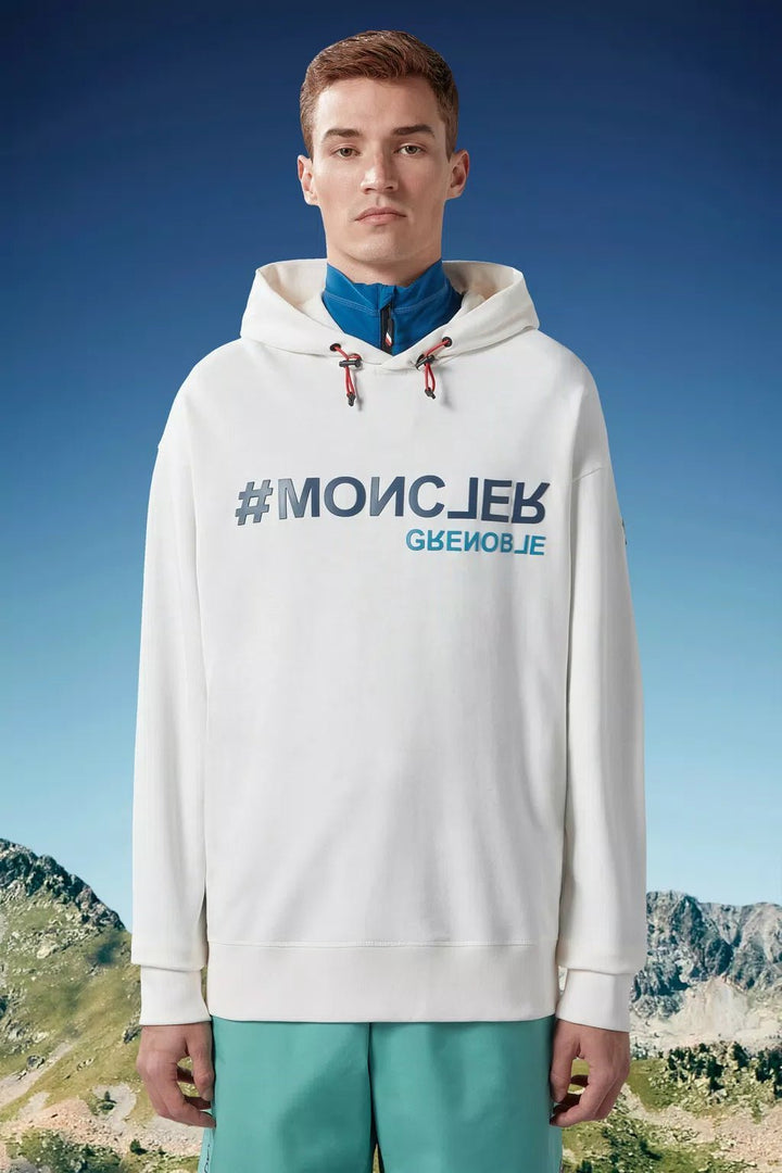 Moncler Grenoble - Sweat à capuche white à logo - Lothaire