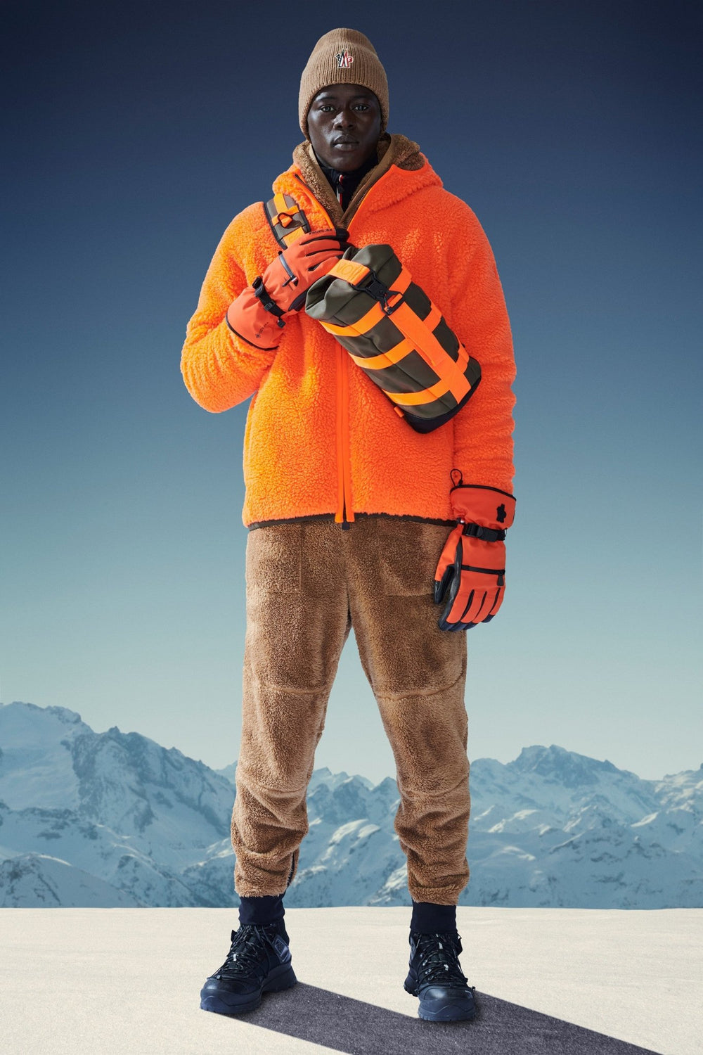 Moncler Grenoble - Sweat à capuche zippé en teddy - Lothaire boutiques