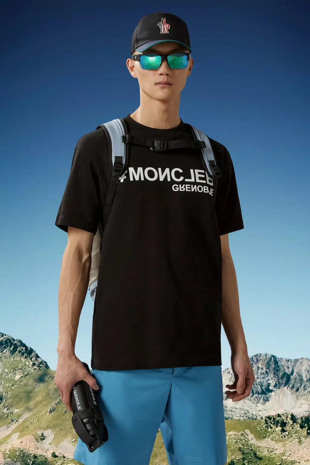 Moncler Grenoble - T Shirt black à logo - Lothaire