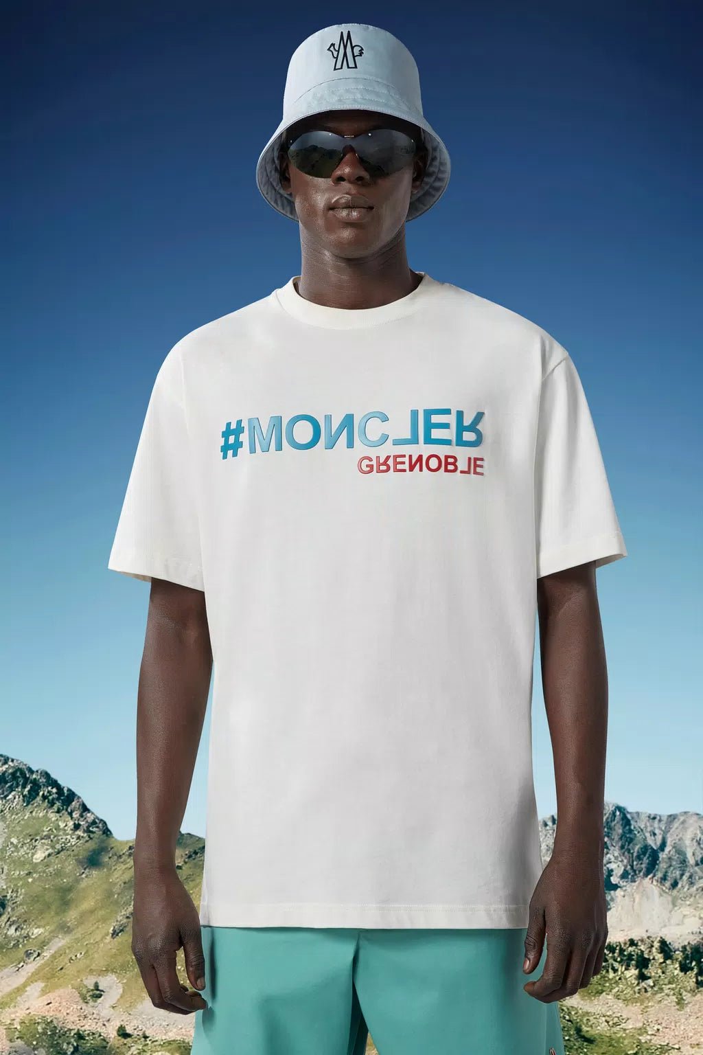 Moncler Grenoble - T Shirt blanc avec logo - Lothaire