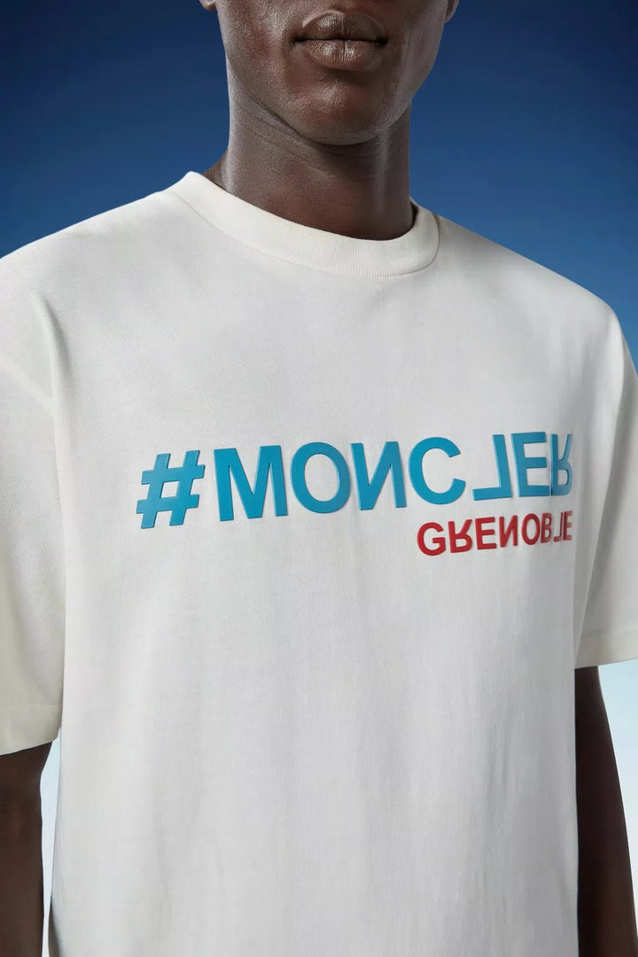 Moncler Grenoble - T Shirt blanc avec logo - Lothaire