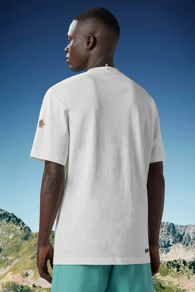 Moncler Grenoble - T Shirt blanc avec logo - Lothaire