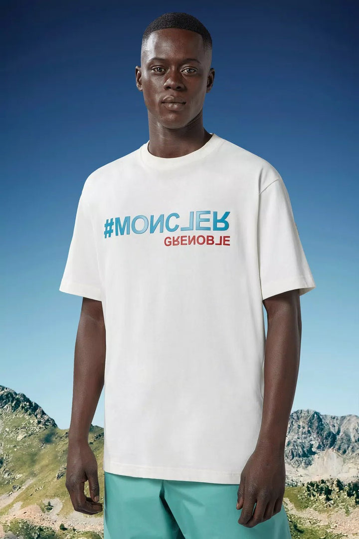 Moncler Grenoble - T Shirt blanc avec logo - Lothaire