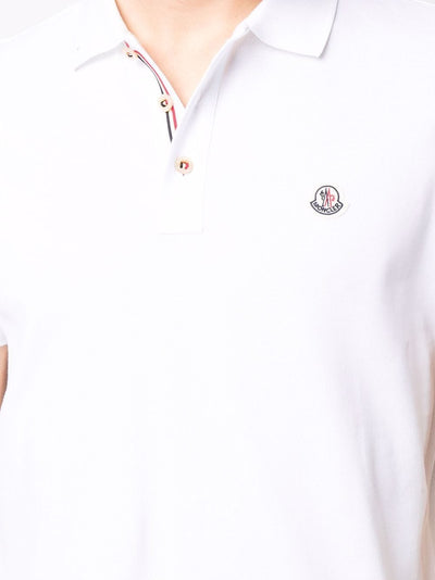 Moncler - Polo avec logo blanc Classique - Lothaire boutiques