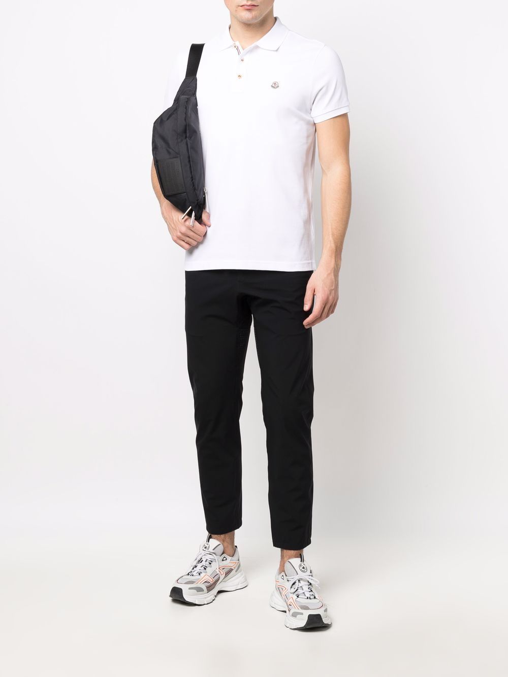 Moncler - Polo avec logo blanc Classique - Lothaire boutiques