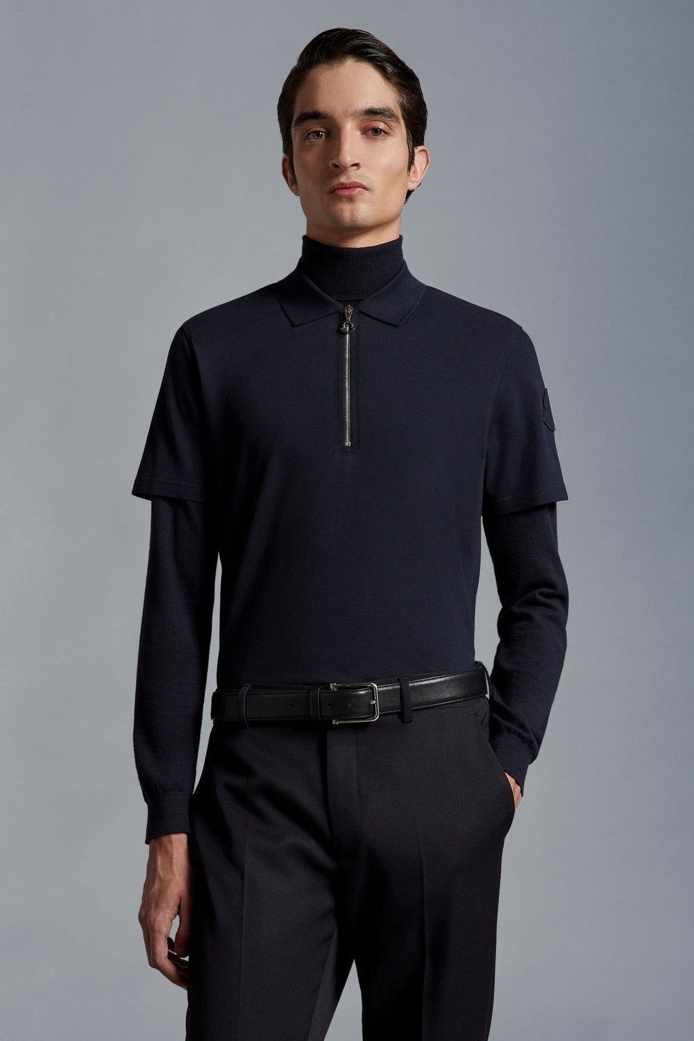 Moncler Polo basique Bleu - Lothaire