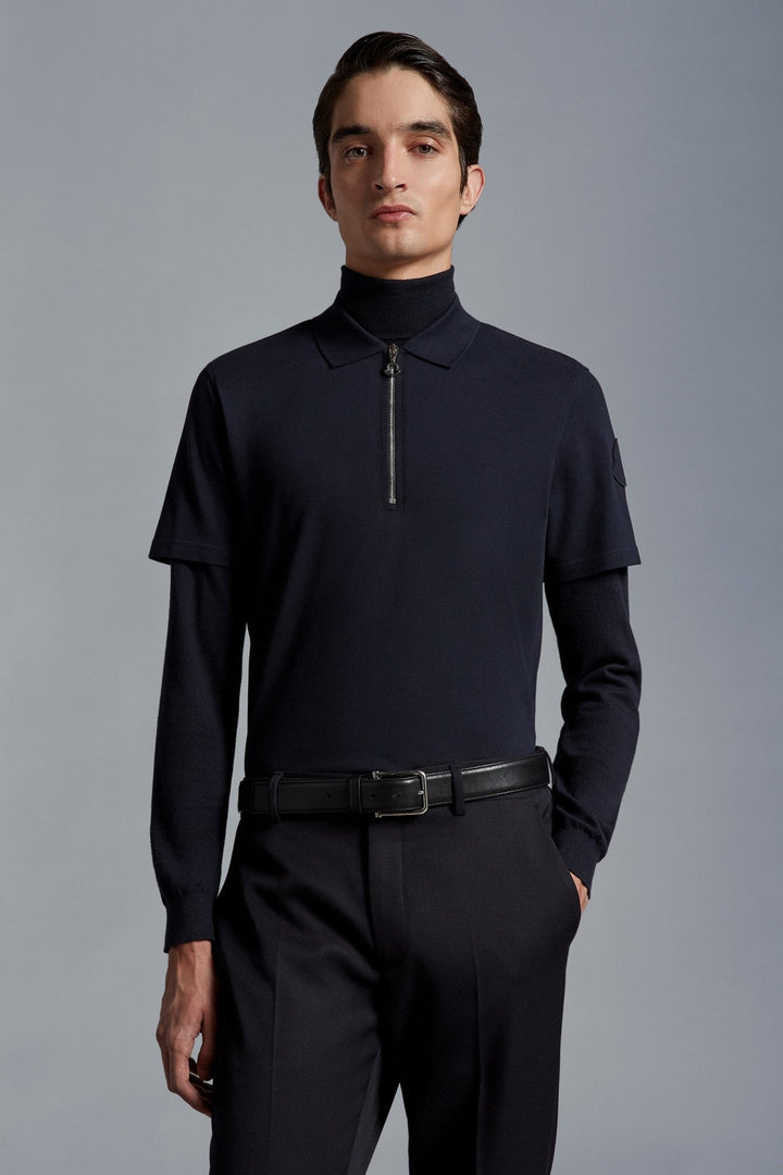 Moncler Polo basique Bleu - Lothaire