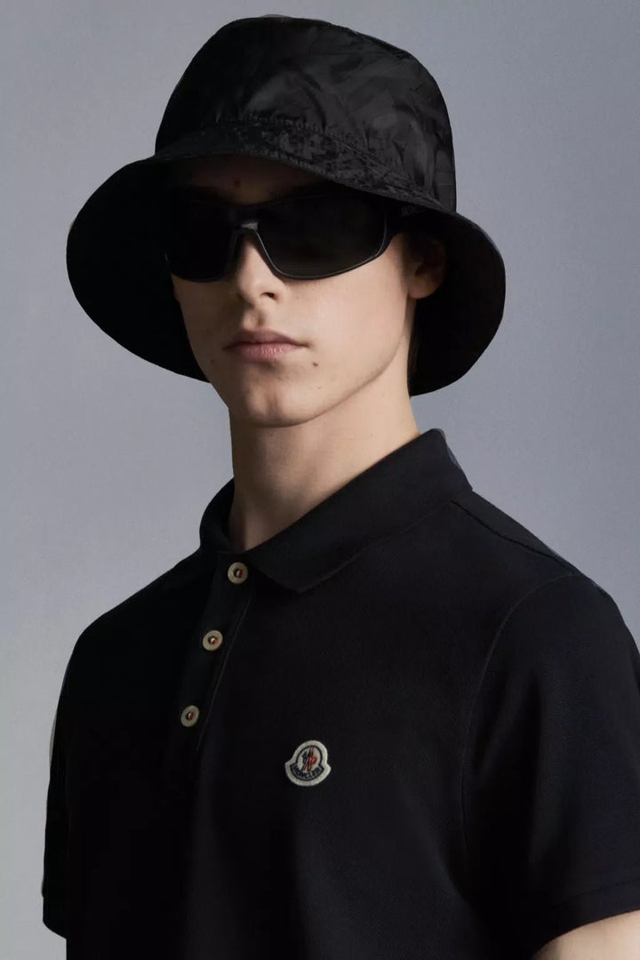 Moncler - Polo black à empiècement logo - Lothaire