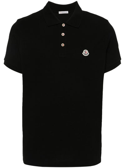 Moncler - Polo black à empiècement logo - Lothaire