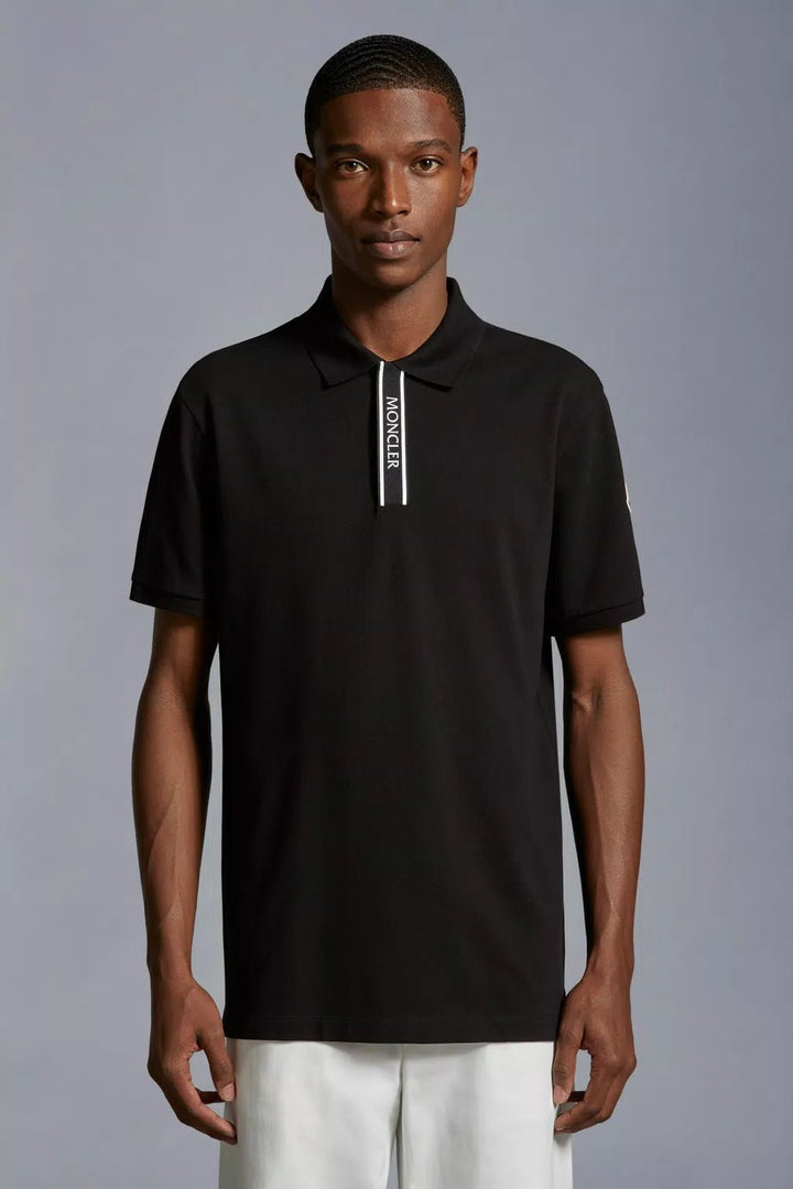 Moncler - Polo black à motif logo - Lothaire