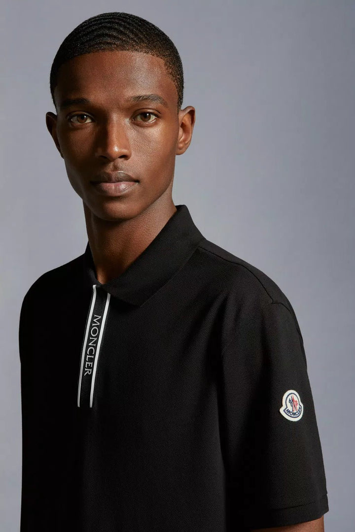 Moncler - Polo black à motif logo - Lothaire