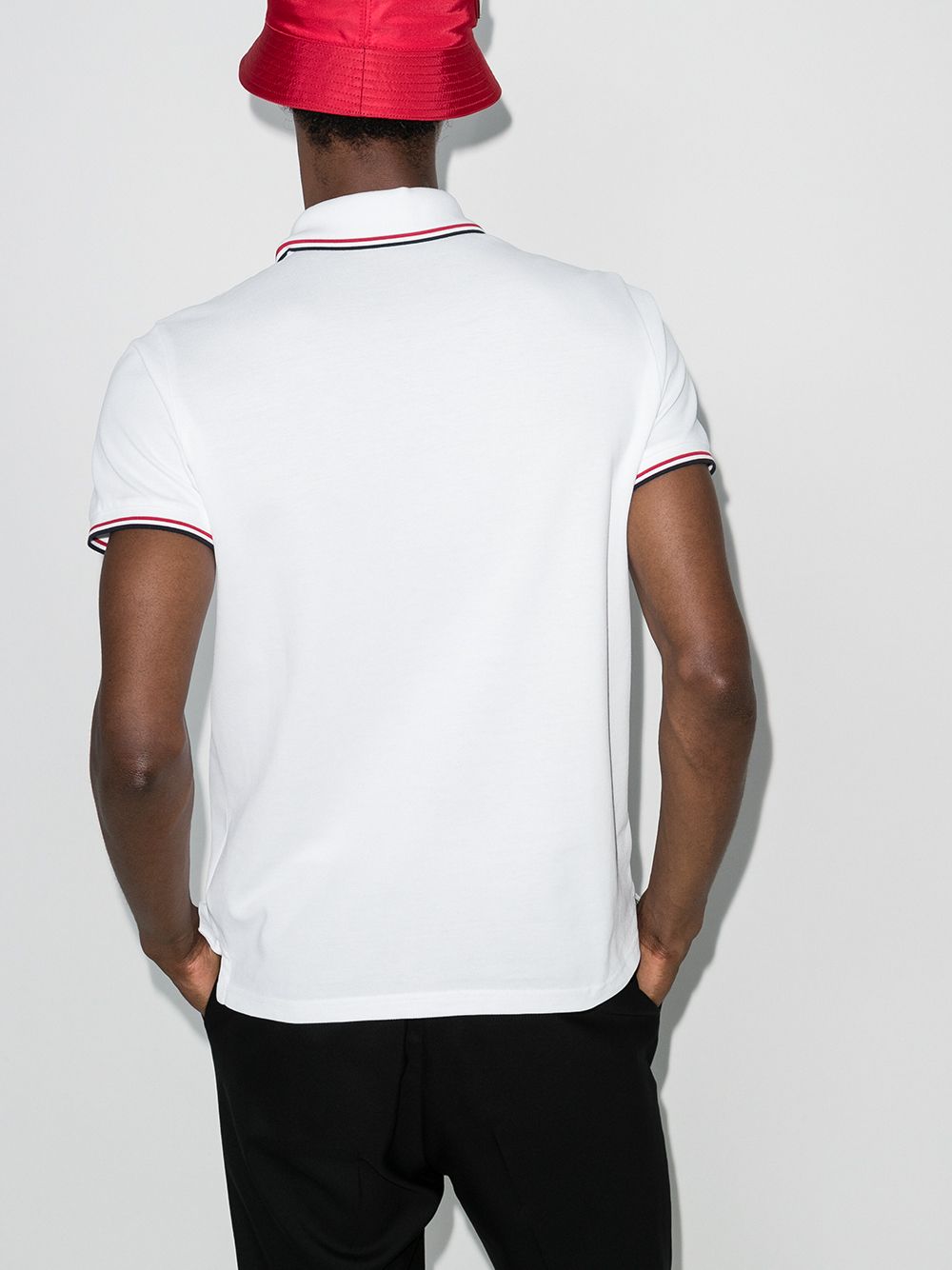 Moncler Polo blanc avec logo - Lothaire boutiques