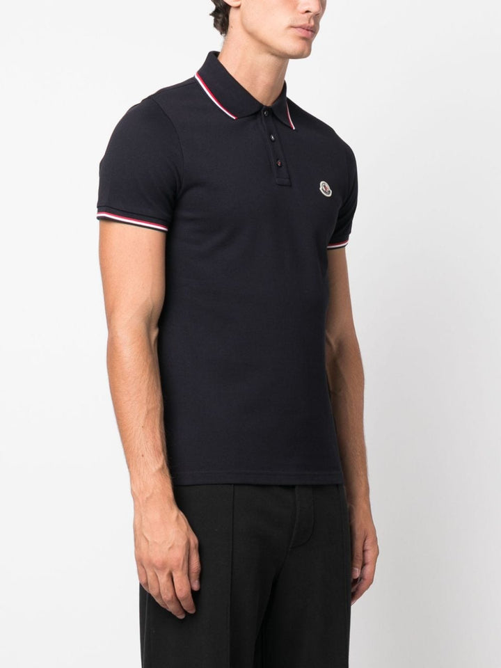 Moncler Polo Bleu avec logo - Lothaire