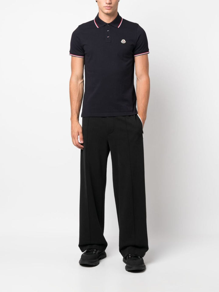 Moncler Polo Bleu avec logo - Lothaire
