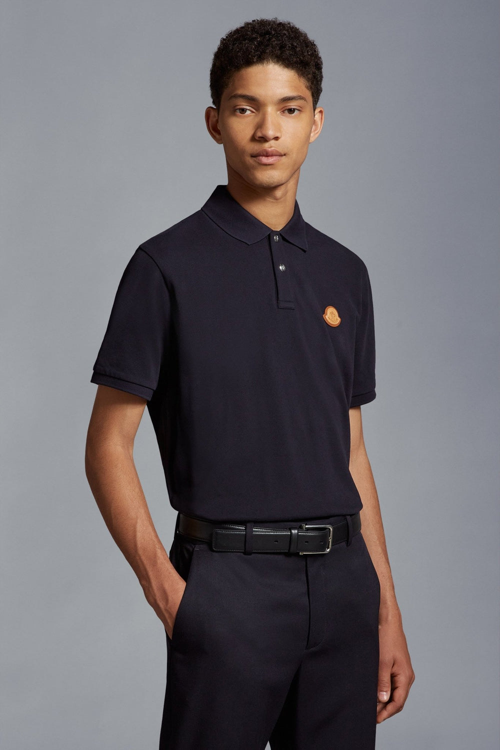 Moncler Polo marine avec logo - Lothaire