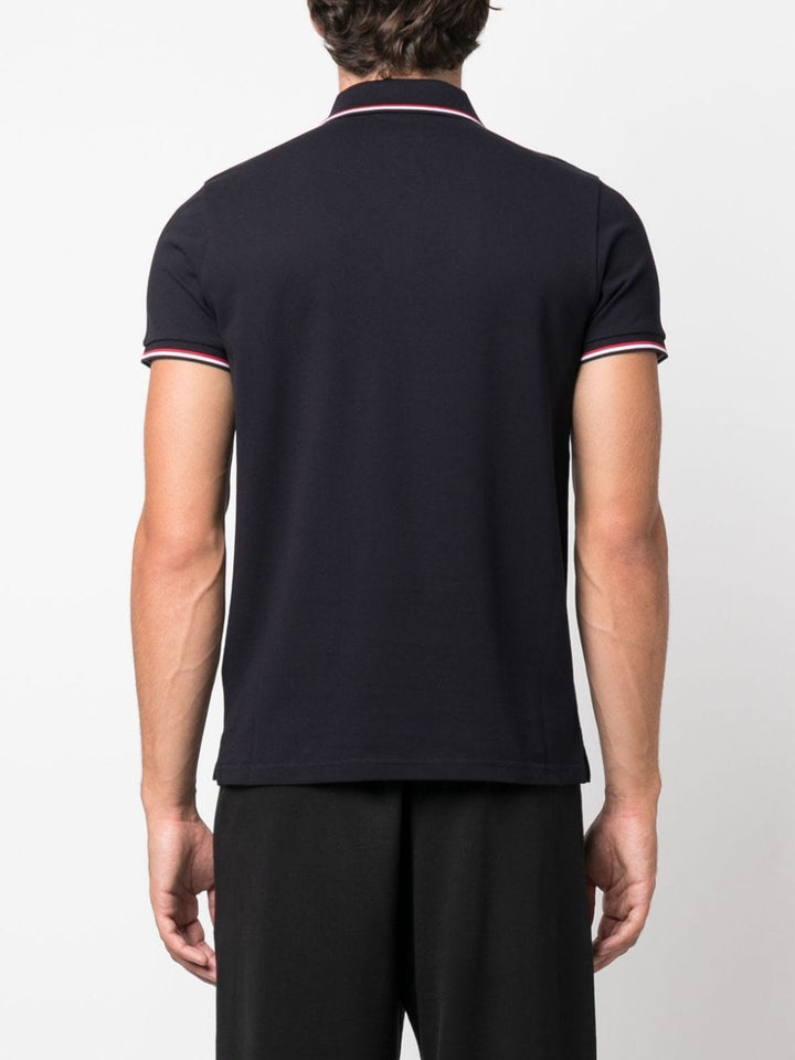 Moncler Polo Bleu avec logo - Lothaire