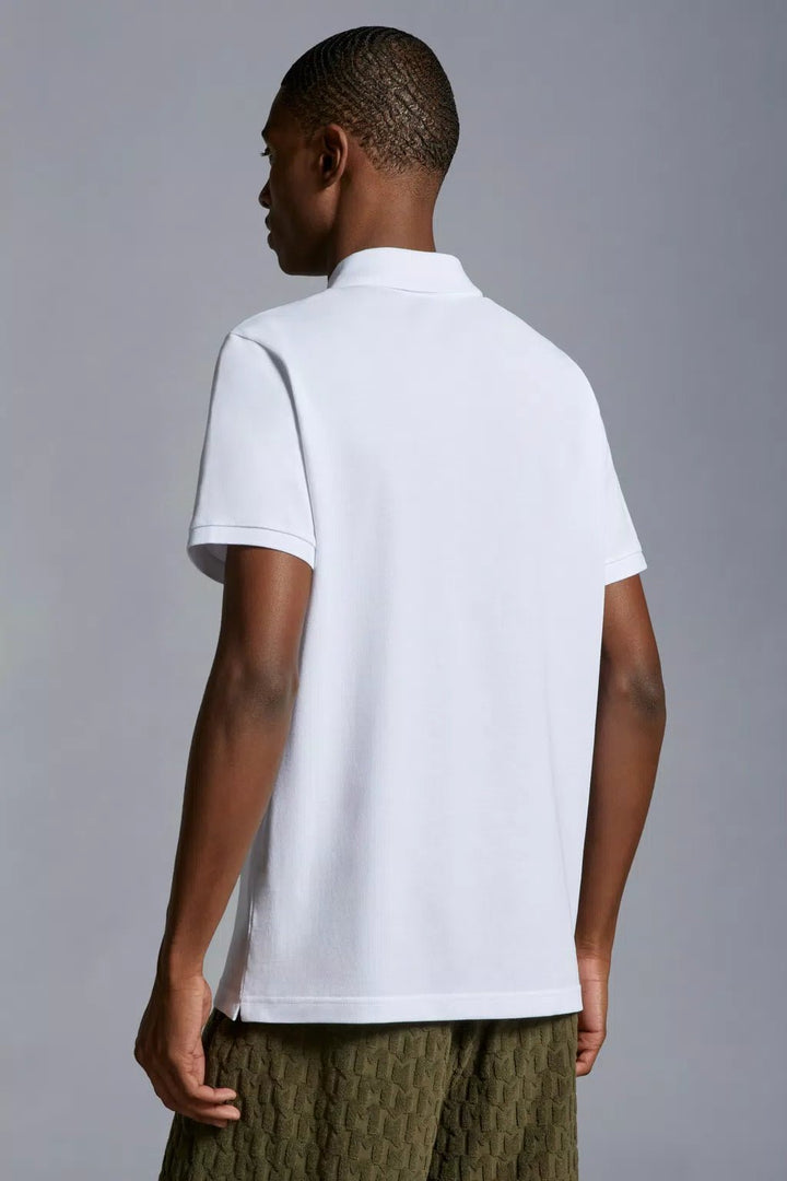 Moncler - Polo white à empiècement à logo - Lothaire