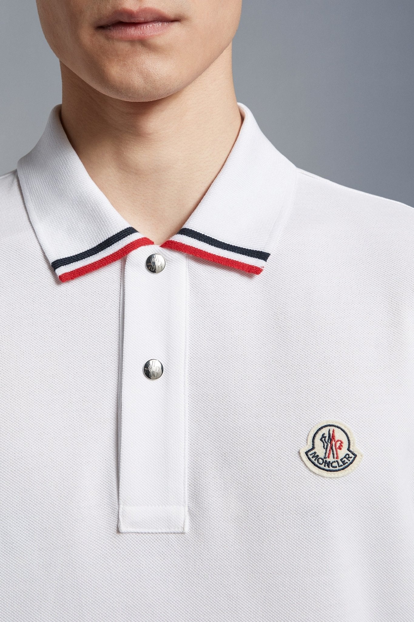 Moncler Polo white avec logo - Lothaire