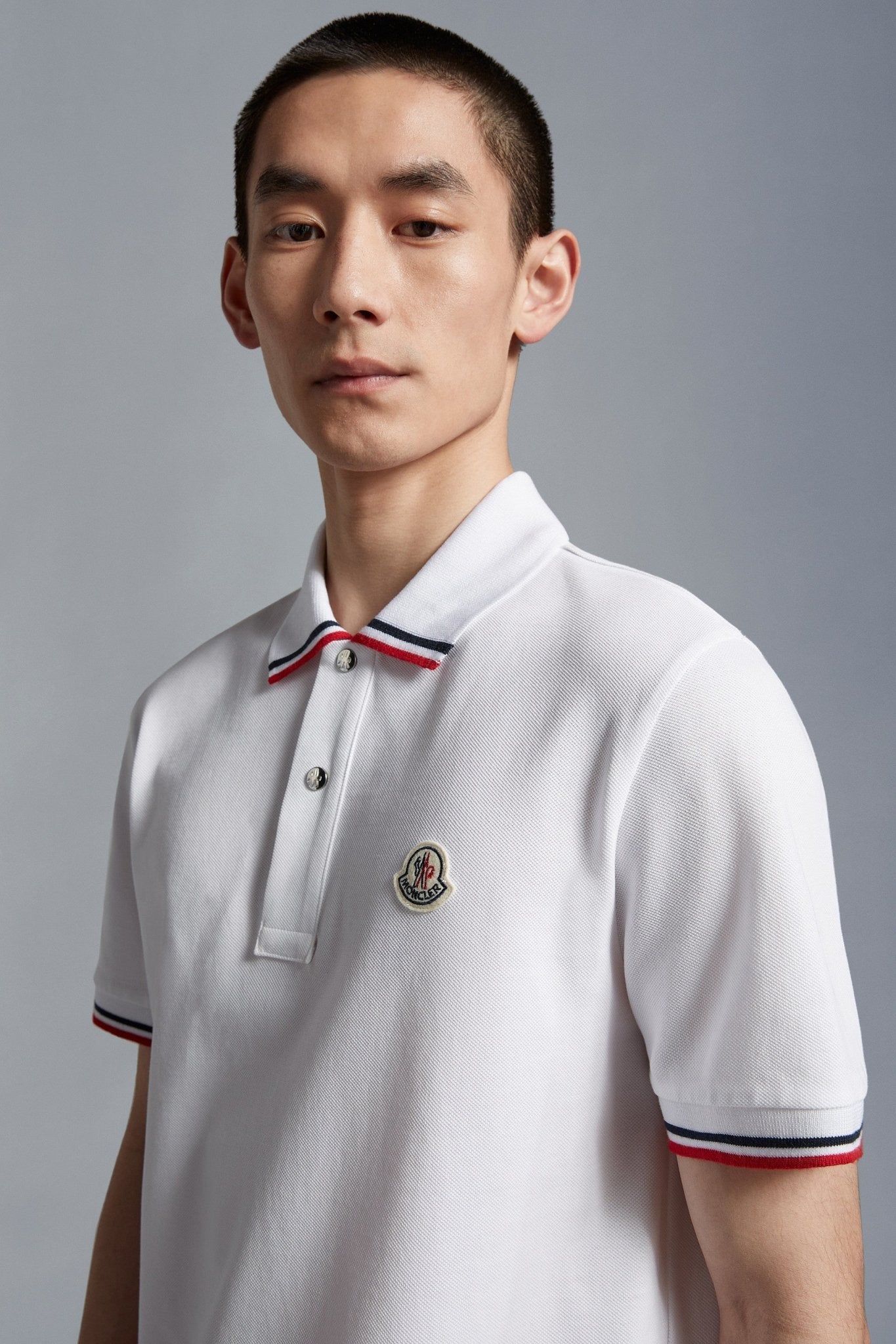 Moncler Polo white avec logo - Lothaire