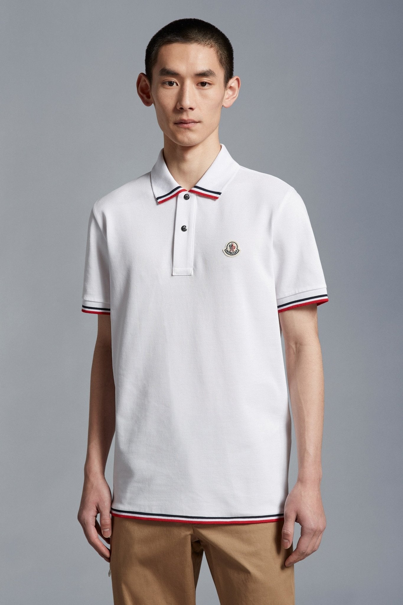 Moncler Polo white avec logo - Lothaire