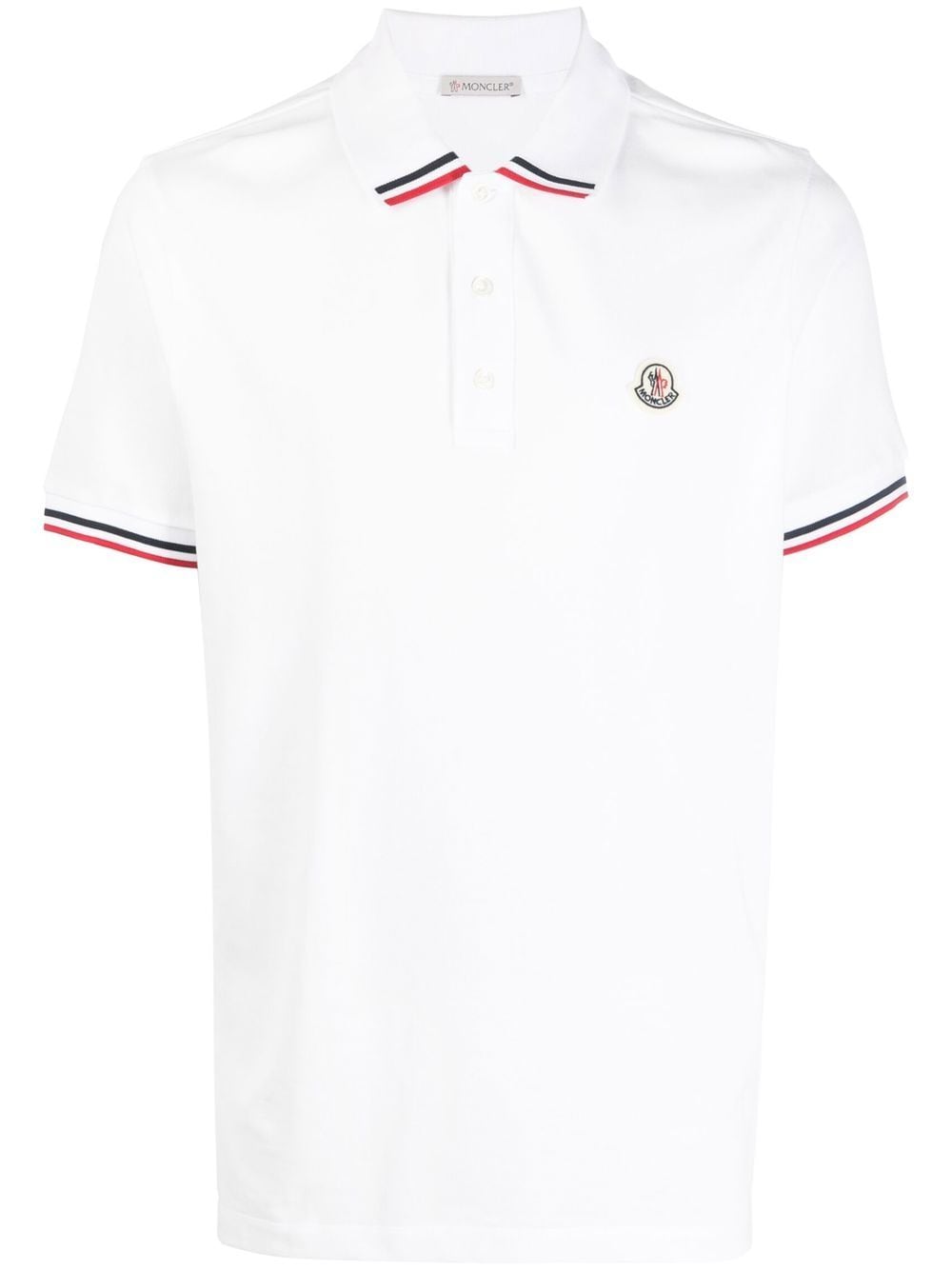 Moncler Polo white avec logo - Lothaire