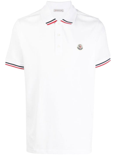 Moncler Polo white avec logo - Lothaire