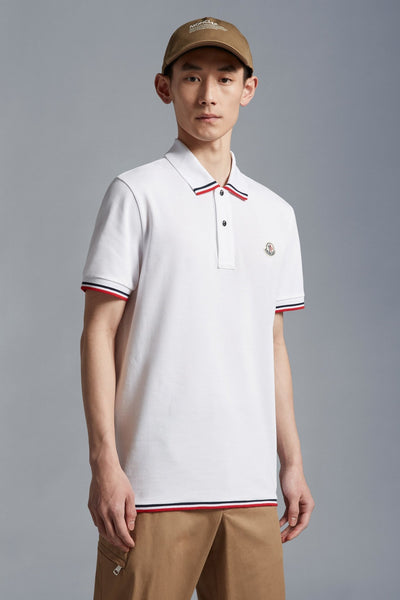 Moncler Polo white avec logo - Lothaire