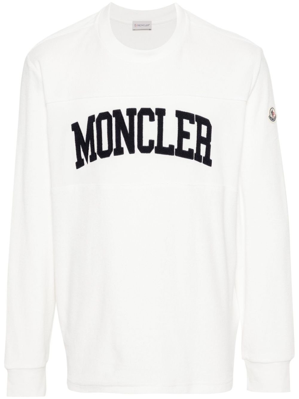 Moncler - Sweat blanc en coton à logo brodé - Lothaire