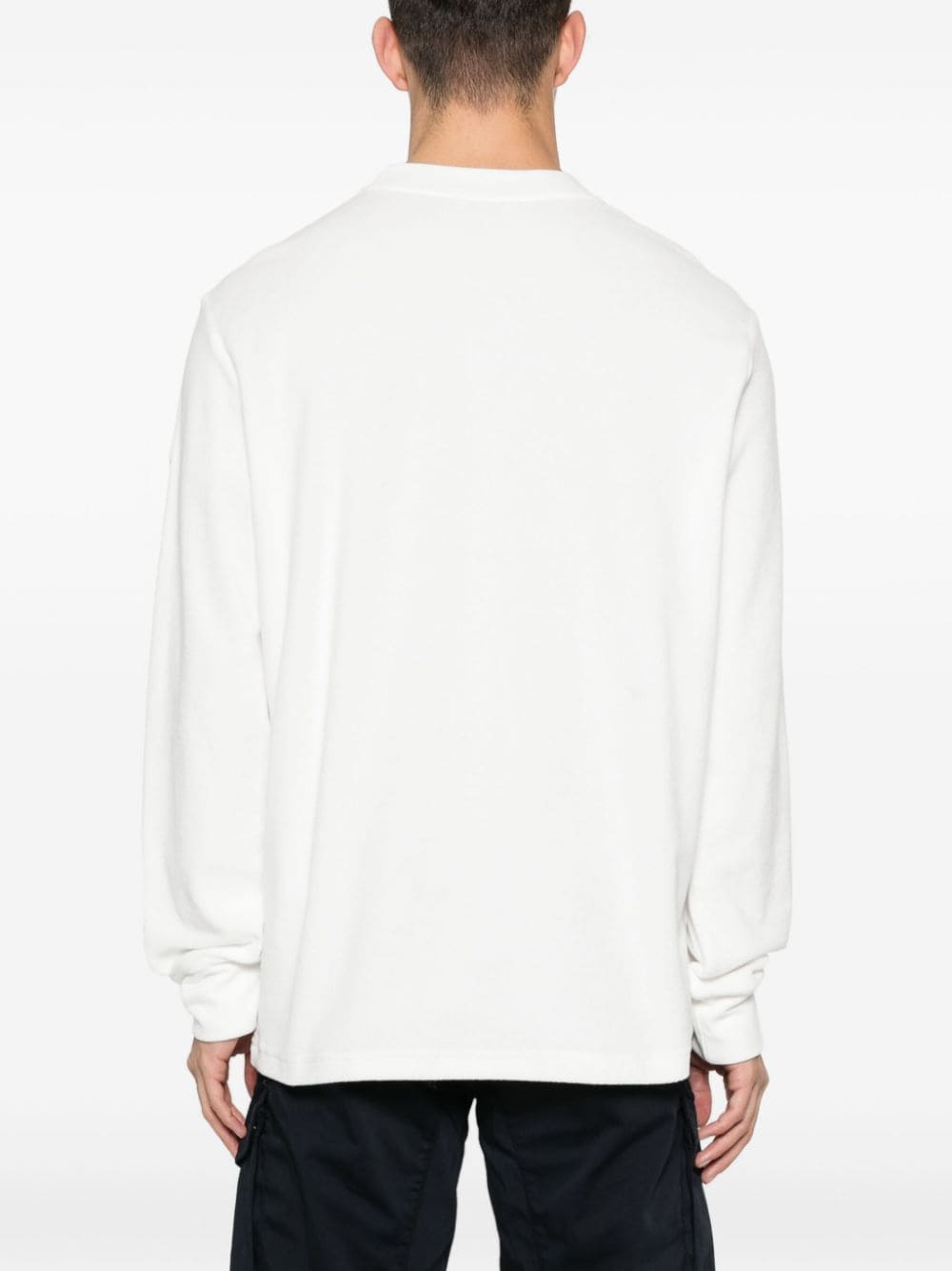 Moncler - Sweat blanc en coton à logo brodé - Lothaire
