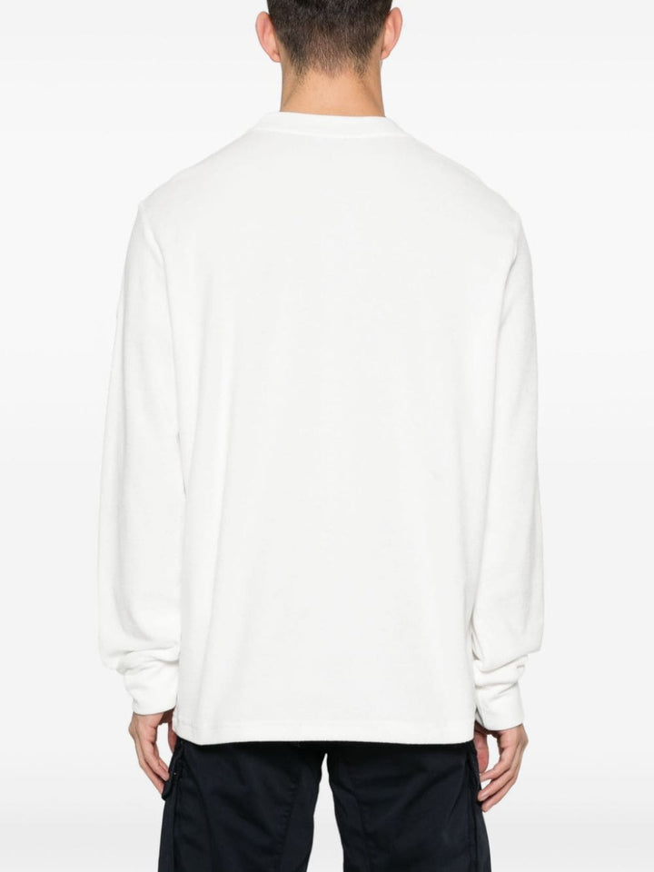 Moncler - Sweat blanc en coton à logo brodé - Lothaire